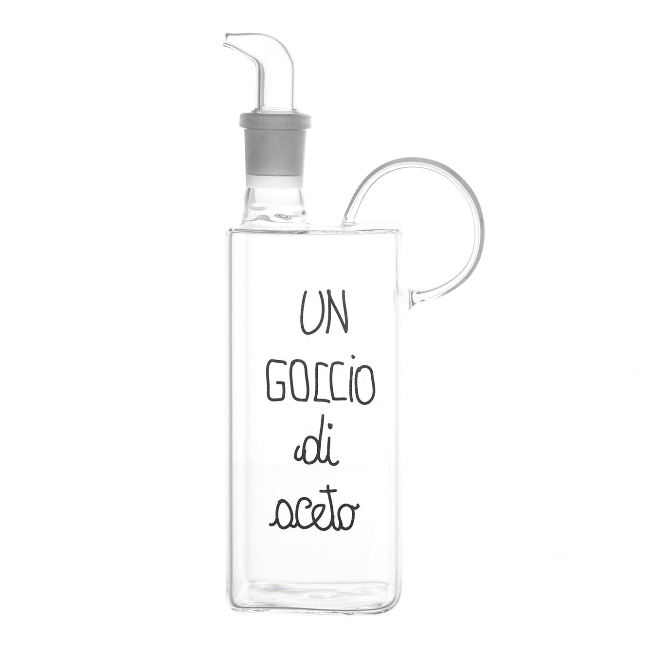 Bottiglia Aceto in Vetro Decoro "Un Goccio di Aceto" 400ml